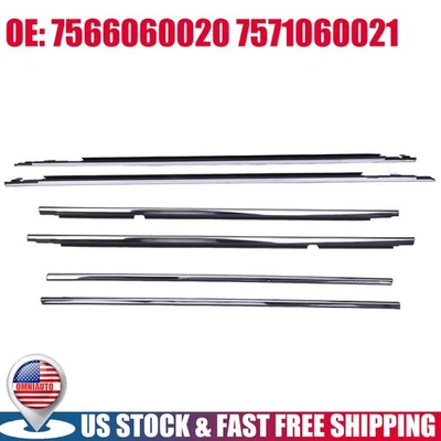 6 шт уплотнительных ремней для отделки дверей окон для Toyota Land Cruiser 1991-1998 - Изображение 1 из 4