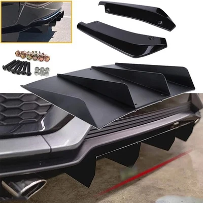 For Hyundai Elantra Rear Bumper Diffuser 4-Fin Spoiler Splitter Rear /Spats Foto 1 de 4