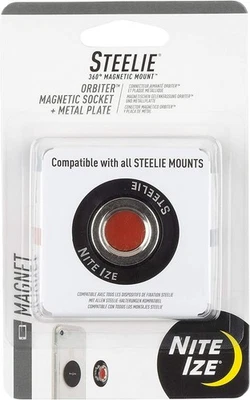 Nite Ize Steelie 360° Magnetic Mount Orbiter Socket + Metal Plate - Image 1 of 4