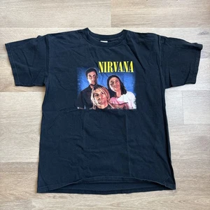 Vintage Y2K Nirvana Band Group Photo T-Shirt XL Rare Kurt Cobain Dave Grohl - Picture 1 of 11