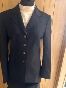 Dressage COAT *Ladies 4R *Black VGC RJ CLASSICS - Picture 1 of 4