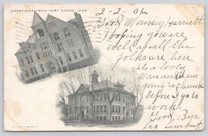 Greetings From Fort Dodge Iowa Sacred Heart School Corpus Christi 1909 Postcard - Picture 1 of 2