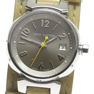 LOUIS VUITTON Tambour Q1212 Date beige Dial Quartz Ladies Watch_844149 - Picture 1 of 6