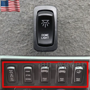 Dome Light Blue On/Off Dash Switch For 2018-2025 Polaris Ranger XP 1000 - Picture 1 of 10