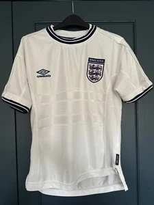 "Camisa de fútbol Umbro Vapa Tech Inglaterra 1999/2001 - talla Y juvenil - 34"" vintage" - Imagen 1 de 11