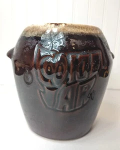 Vintage McCoy Keramik Braun Tropfglasur Keksdose ohne Deckel - Bild 1 von 6