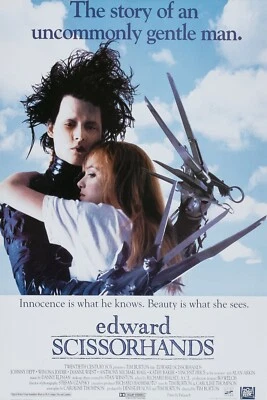 1990 Edward Scissorhands Movie Poster 11X17 Johnny Depp Winona Ryder ✂🍿