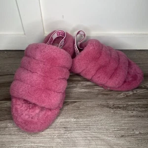 Pantofole Ugg Hot Pink Big Kids Bambina Taglia 5 Ottime Condizioni - Foto 1 di 7