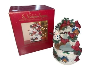 Snow Friends Collection by Nicholas Square Musical Fountain Collectible Cardinal - Picture 1 of 4