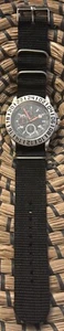 Mens Military Time Wristwatch Canvas Band Large Face Stainless Steel Analog READ - Picture 1 of 9