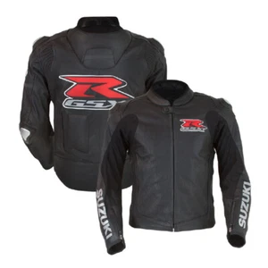 SUZUKI Motorcycle Jacket Motorbike Racing Sport Bike Leather Jacket-S-M-L-XL-2XL - Picture 1 of 7