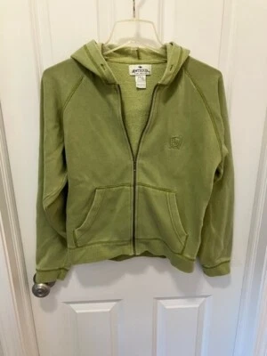 Antigua For Women Zip-up Hooded Sweatshirt with Front Pockets Size Small Green - Image 1 of 4