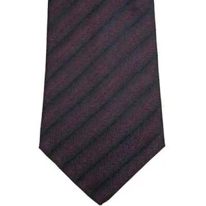 NWT PRINGLE of Scotland 100% Silk Tie Purple Black - Picture 1 of 4