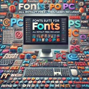Schriftarten 120.000 lizenzfreies Design Kunstwerk Wort Präsentation kostenloser POST - Bild 1 von 4