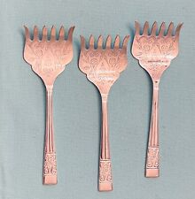 Set of 3 Silver Plated Sheffield England Sardine Forks Appetizers 5" 899224
