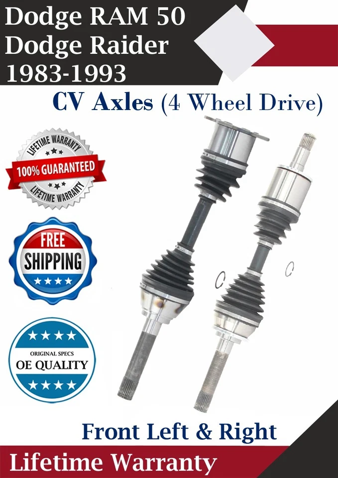 Nuevos ejes CV delanteros OE para Dodge Raider/RAM 50 1983-1993 4x4 garantía de por vida Foto 1 de 4