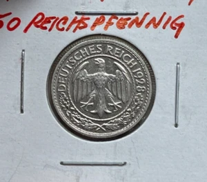 1928 D Alemania 50 Reichspfennig bg - Imagen 1 de 2