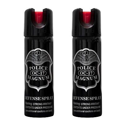 2 Pack POLICE MAGNUM 3oz Safety Lock Pepper Spray Defense Security Protection • 15.99$