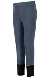 NWT Womens TuffRider Stretch Knit Breeches Sz. 26 starter lowrise pull on Blue - Picture 1 of 6