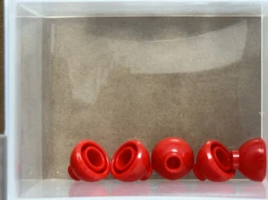 LEGO Parts - Red Brick, Round 1 1/2 x 1 1/2 x 2/3 Dome Top - No 20952 - QTY 5 - Picture 1 of 1