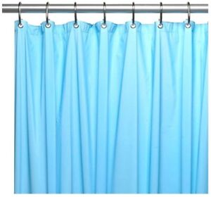 Shower Curtain Liner Mildew Resistant Vinyl Magnetized Bottom Grommets
