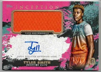 TYLER SMITH 2021-22 Topps Inception Overtime Elite AUTO RELIC MAGENTA /99 RC! - Image 1 of 2
