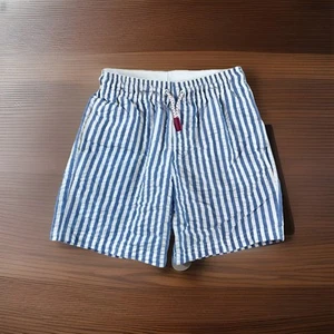 Cat & Jack Boys' Striped Swim Shorts M (8) Blue & White Seersucker Fabric - Picture 1 of 4