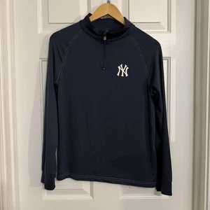 New York Yankees 1/4 Zip Long Sleeve Lightweight Shirt By Stitches Youth Large - Bild 1 von 7
