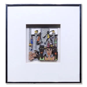 James Rizzi Serigrafie 3D Pop Art "BASKETBALL JONES" Firmate Incorniciate ED350 1989 - Foto 1 di 10