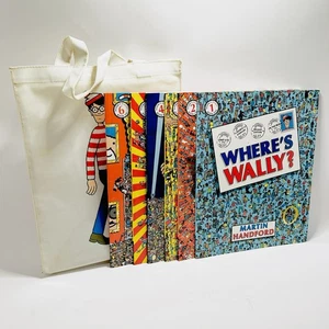 Where’s Wally / Waldo Paperback Books 1-6 + Carrying Tote Bag - Picture 1 of 1