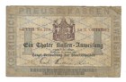 1 Thaler Preussen 1861 Kassen Anweisung (3-) Berlin