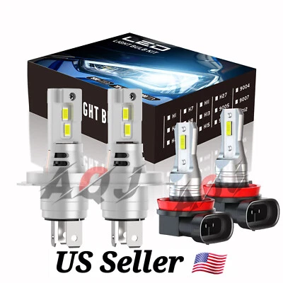For Toyota Hiace Van 2006-2023 White LED Headlight Hi/Lo+Fog Lights Bulbs Combo - Image 1 of 4