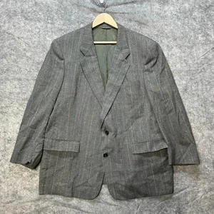 Christian Dior Monsieur Blazer Jacket Sport Coat Mens 48R Gray Wool Pinstriped - Picture 1 of 14