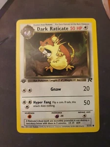 DARK RATICATE 51/82 1st Edition Team Rocket Pokémon Card NM (3/15/22) - Picture 1 of 2