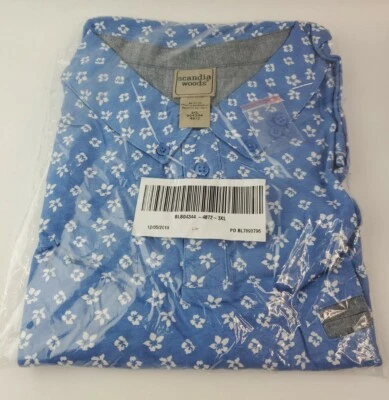 Camiseta azul manga corta Scandia Woods para hombre con botones talla 3XL... Foto 1 de 4
