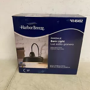 Harbor Breeze Oakdale 12.2-In H Matte Black Hardwired Dark SkyOutdoor Wall Light - Picture 1 of 14