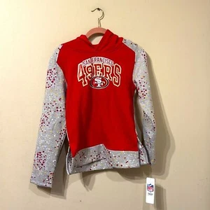 Girls NFL Team Apparel San Francisco 49ers Sweatshirt w Hood L Large 10 / 12 NWT - Picture 1 of 6