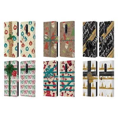 HEAD CASE DESIGNS CHRISTMAS GIFTS LEATHER BOOK WALLET CASE FOR ONEPLUS PHONES - Image 1 of 4