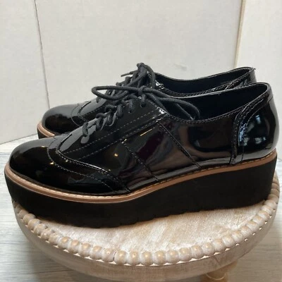 Zapatos Madden Girl Andria Plataforma Oxford Negros Con Cordones para Mujer Talla 7M Foto 1 de 4