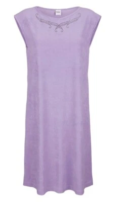 Schickes FROTTEE-STRANDKLEID flieder-lila  KLEID Gr.52 54 62 64 NEU - Bild 1 von 3