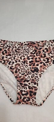 Новый с Ярлыками время и TRU акварель гепард высокая талия бикини низ; 3 X (24 Вт-26 Вт) - Изображение 1 из 4