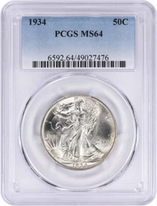 1934 Walking Liberty Silver Half Dollar MS64 PCGS - Picture 1 of 2