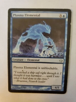MTG Magic The Gathering Card Plasma Elemental Creature Elemental Blue Fifth Dawn - Image 1 of 2
