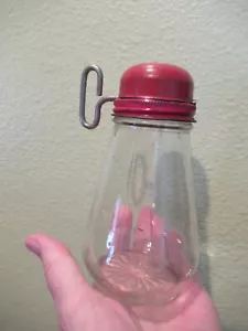 Vintage Retro Nut Spice Grinder Chopper Red Metal Top Turn Key - Picture 1 of 6