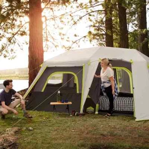 CORE 10 MAN PERSON LIGHTED INSTANT CABIN TENT CAMPING LARGE FAMILY QUICK SETUP - Picture 1 of 8