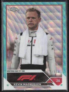 2023 Topps Chrome Formula 1 #50 Kevin Magnussen Aqua Wave Refractor #/150 - Picture 1 of 2