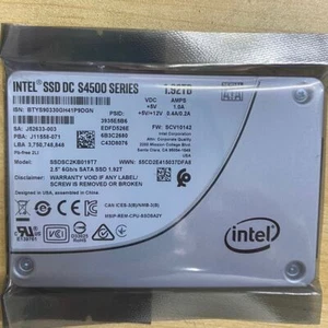 1.92TB Intel S4500 Series SSD DC 2.5 inch SATA3 Solid State Drive SSDSC2KB019T7 - Picture 1 of 4