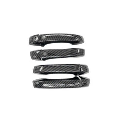 Cubierta de manija de puerta lateral exterior de fibra de carbono 8 piezas para Audi A6 S6 2012-2018 Foto 1 de 4