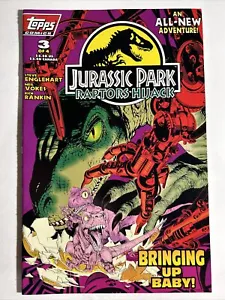 Jurassic Park: Raptor Hijack #3 (1994,Topps) All New Adventure - Picture 1 of 2