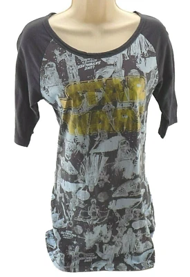 Star Wars Youth Teen Girl Nightie Size S 3/4 Sleeve Logo Comic Graphic Print - Image 1 of 4